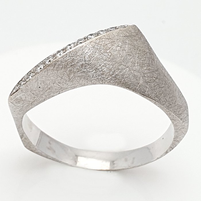 Image 2 of 18 kt. White gold - Ring - 0.05 ct Diamond