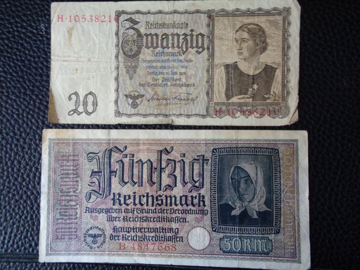 Germany - 95 Banknotes - Notgeldscheine, Reichsbahn, Inflation - Various dates