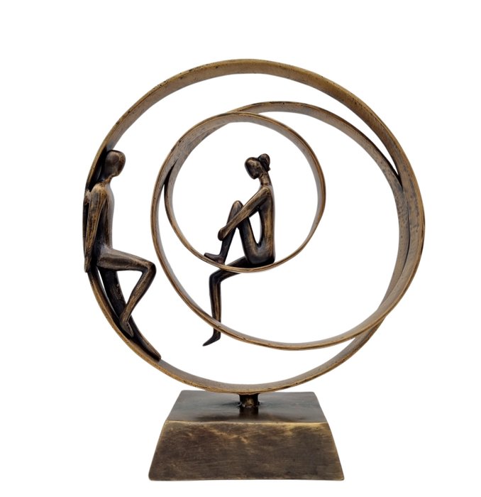 Sculpture, An eternal love - 34 cm - Bronze