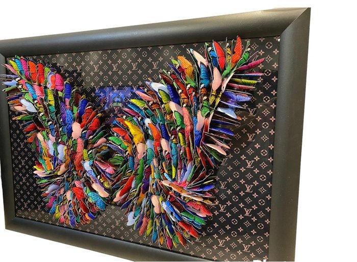 Image 2 of AmsterdamArts - 3D Louis vuitton butterfly mix wall art