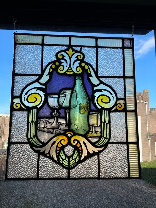Preview of the first image of Stained glass, stained glass - Stained glass - Early 20th century.