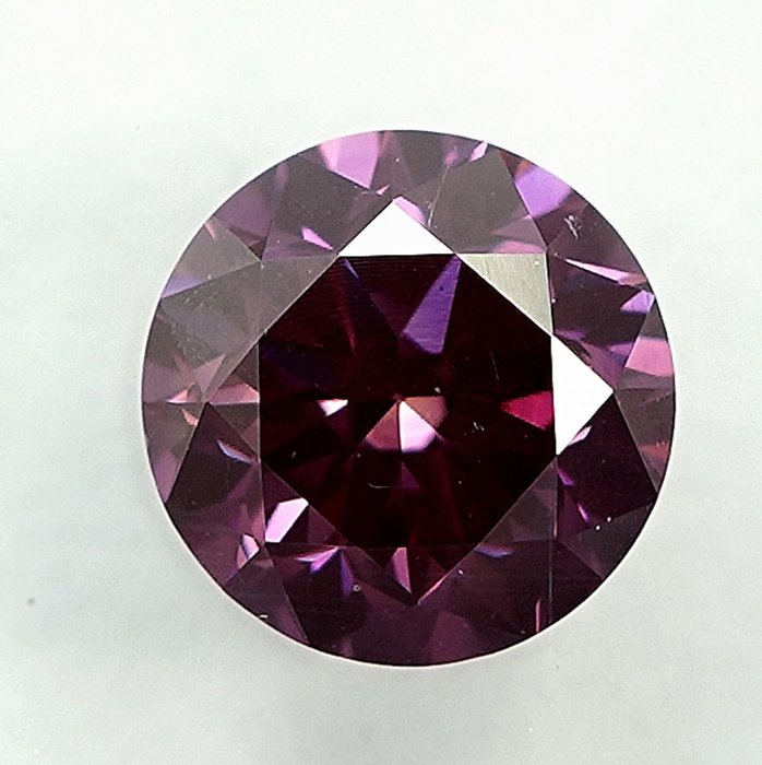 Diamante - 0.44 ct - Brillante - Fancy Vivid Purple (Treated) - VS2