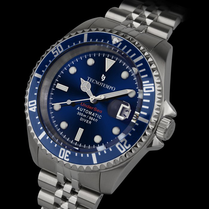 Preview of the first image of Tecnotempo - "NO RESERVE PRICE" Diver 300M WR "UnderSea" - TT.300US.B (Blue) - Men - 2022.