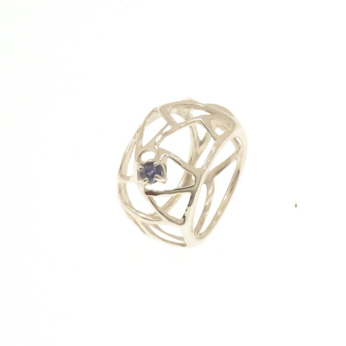 Preview of the first image of Botta Gioielli - 925 Silver - Ring - 0.20 ct Sapphire - No Reserve Price.