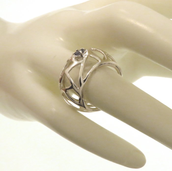Image 3 of Botta Gioielli - 925 Silver - Ring - 0.20 ct Sapphire - No Reserve Price