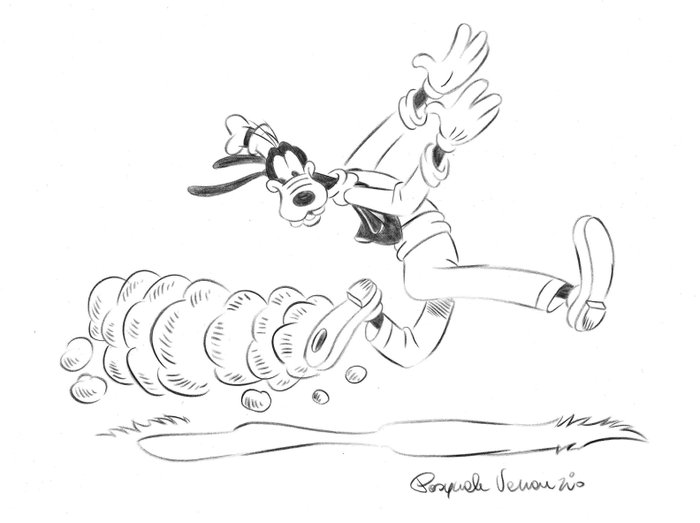Image 2 of Goofy - 2 signed Goofy drawings by Pasquale Venanzio - Loose page - (2015)