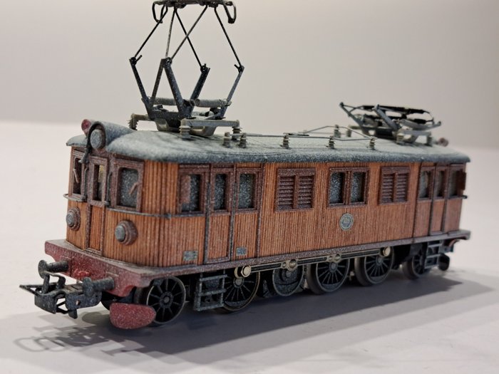 Märklin H0 – 3171 – Elektrische locomotief – “Houtloc” D109 van de Zweedse Staatsspoorwegen Statens Järnvägar besneeuwde uitvoering – SJ