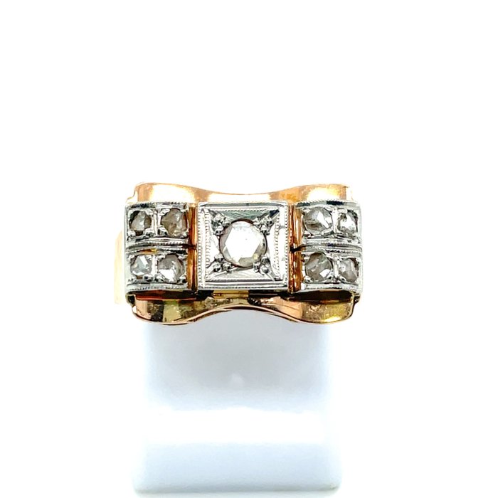 Image 3 of 18 kt. Gold, Pink gold, Tricolour, White gold, Yellow gold - Ring - 0.36 ct Diamond - Diamonds