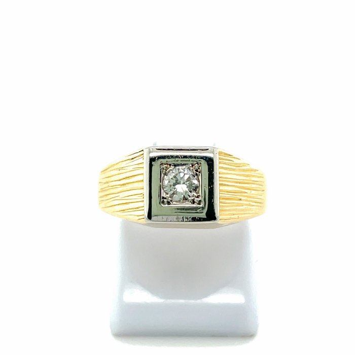 Image 3 of 18 kt. Bicolour, Gold, White gold, Yellow gold - Ring - 0.16 ct Diamond