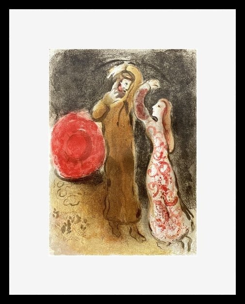 Preview of the first image of Marc Chagall (1887-1985) - Rencontre de Ruth et de Boaz.