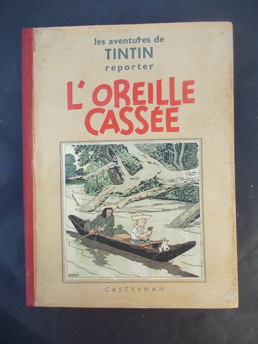 Tintin T6 - L'Oreille cassée (A2) - C - N&B - 精裝 - 第一版 - (1937)