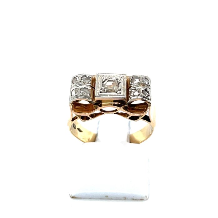 Image 2 of 18 kt. Gold, Pink gold, Tricolour, White gold, Yellow gold - Ring - 0.36 ct Diamond - Diamonds