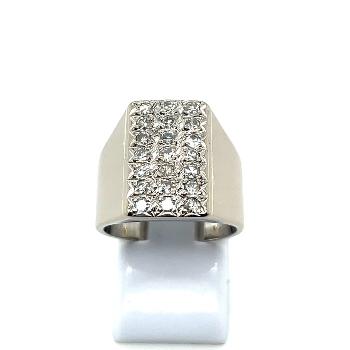 18 kt Gold, Weißgold - Ring - 0.70 ct Diamant - Diamanten