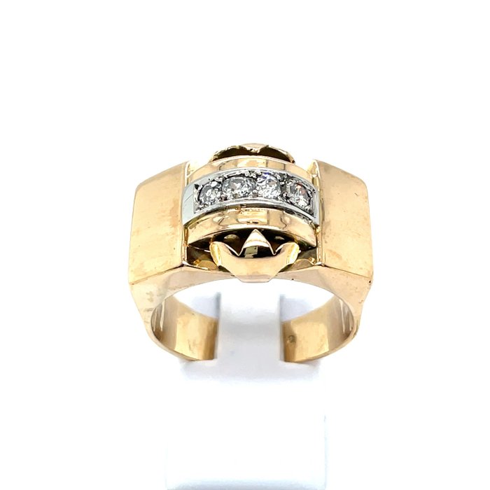 Image 2 of 18 kt. Bicolour, Gold, Pink gold, White gold - Ring - 0.37 ct Diamond - Diamonds