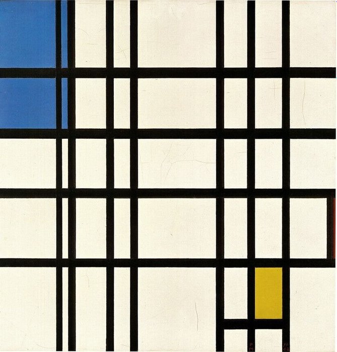 Piet Mondrian - Rhythmus aus schwarzen Linien