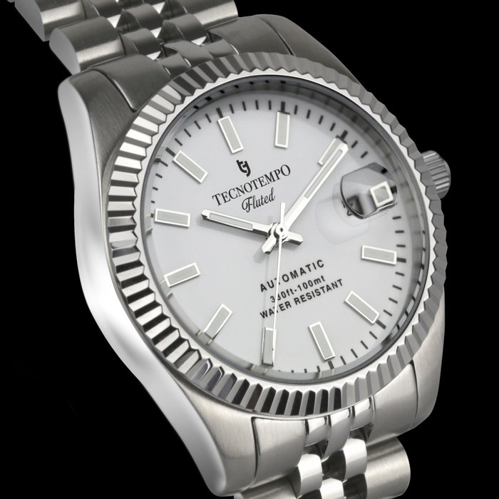 Tecnotempo® -  Automatic 100M - "Fluted" Limited Edition - - TT.100.FLW (White) - Herren - 2011-heute