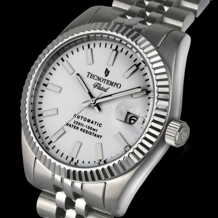 Image 2 of Tecnotempo - "NO RESERVE PRICE" - Automatic "Fluted" 100M WR - Limited Edition - - TT.100.FLW (Whit