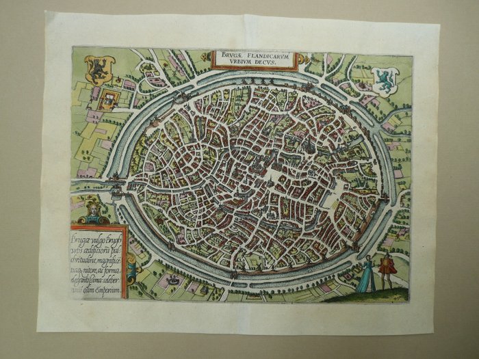 België, Vlaanderen, Brugge; Lodovico Guicciardini – Brugae vulgo Brugh – 1581-1600