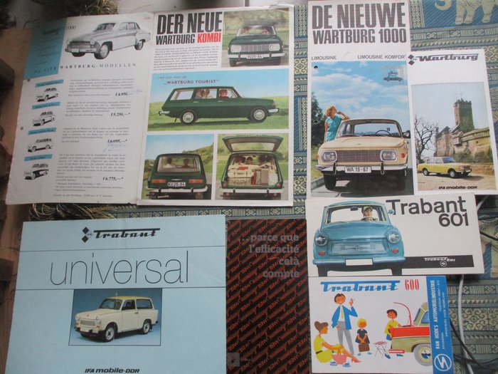 小冊子/ 目錄 - Trabant/Wartburg 600/601/Universal/353/1000 (1958-1980) - Trabant, Wartburg