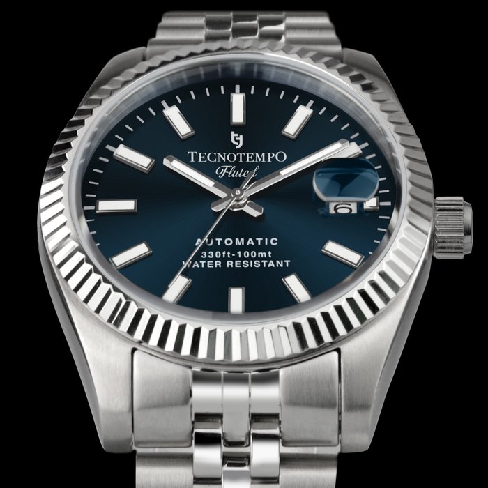 Image 3 of Tecnotempo - Automatic "Fluted" 100M WR - Limited Edition - - TT.100.FLBL (Blue) - Men - 2022