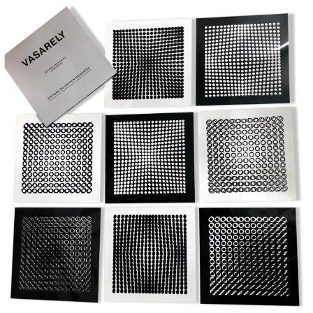 Preview of the first image of Victor Vasarely (1906-1997) - Tiefenbilder / Œuvres cinétiques profondes - Portfolio complet de 8 d.