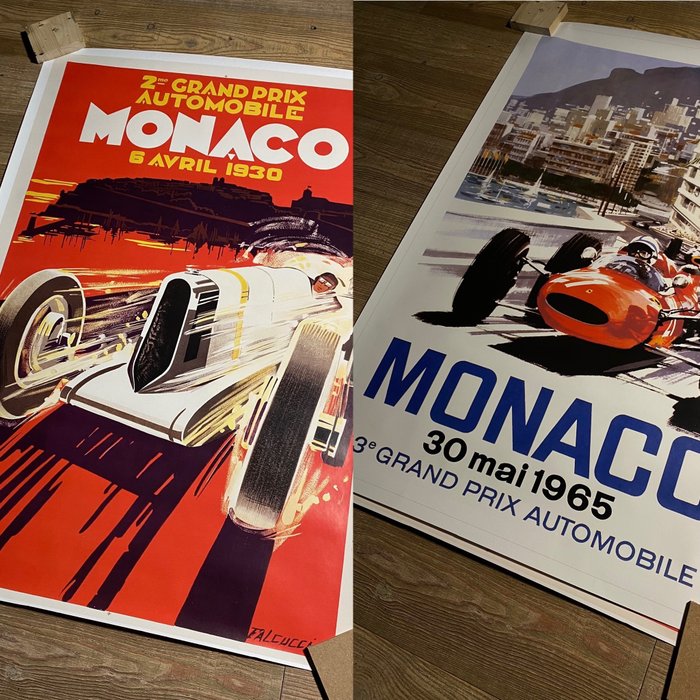 2 posters of Monaco Grand Prix 1930 1965 - Poster