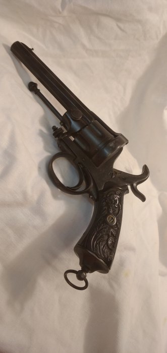 德國 - 19世紀 - 針式底火 (Lefaucheux勒福舍) - 左輪手槍 - 9mm Cal