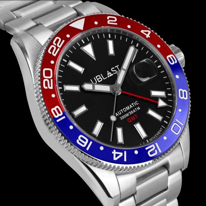 Ublast® - Royal GMT Professional 30 ATM - UBRG44BBR - Automatic Swiss MOVT - Mænd - Ny