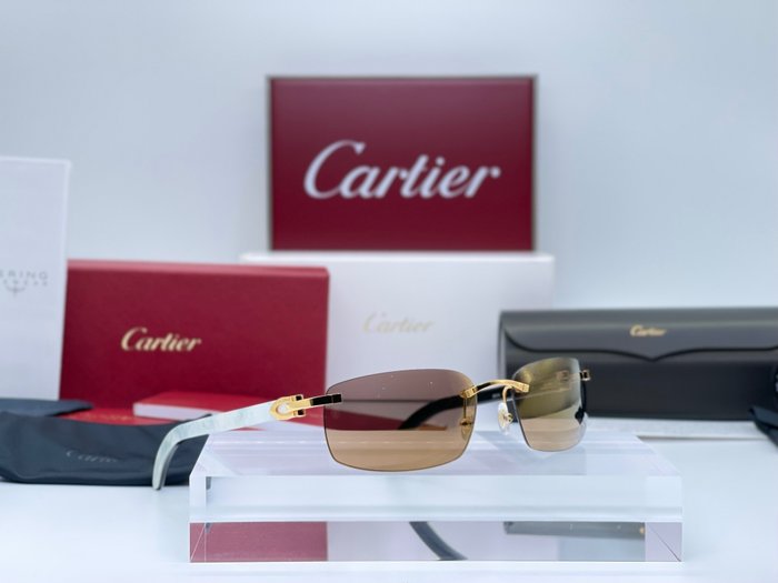 Cartier - C Decor Buffalo Horn White Gold Planted 18k - Napszemüveg