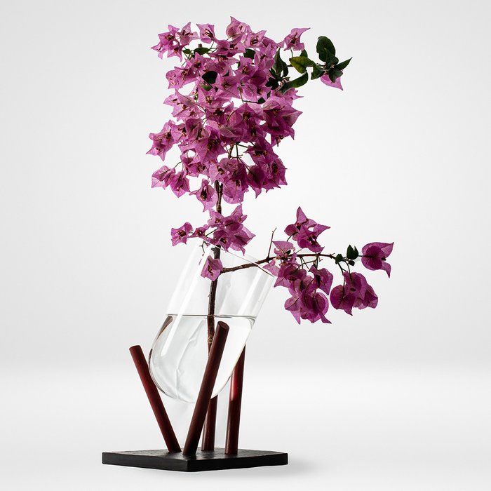 Outdesign Italia Roberto Dagnino - Blumentopf - Glocke - Glas, Stein (Mineralstein)
