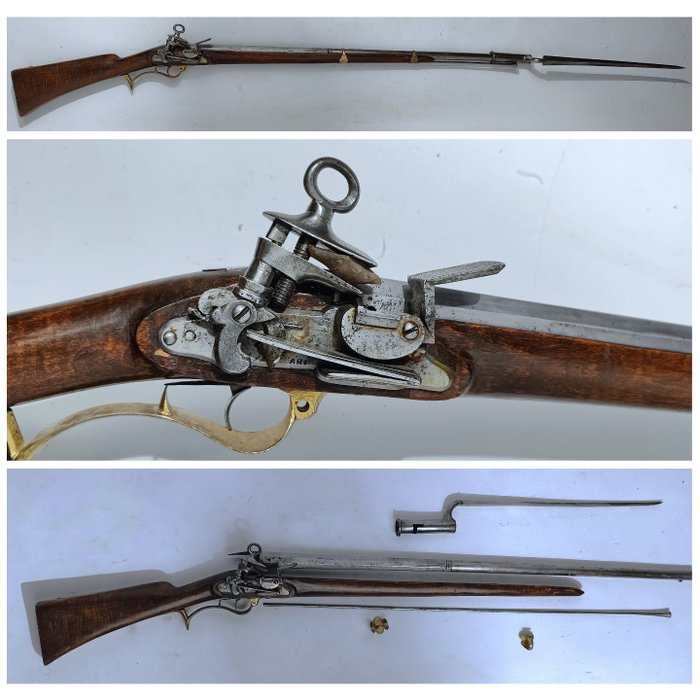 Spagna - 1804 - Baqueta, bayoneta. - Guerra de independencia Napoléon - Schioppo, fucile a pietra focaia - Fucile - 17.6 mm