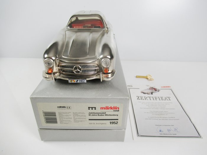 Preview of the first image of Märklin - 1952 - Wind-up motorcycle Mercedes 300 SL - 1990-1999 - Germany.