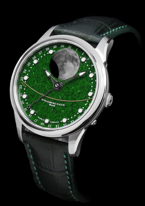 Image 3 of Schaumburg Watch - Galaxy - Aventurine - Perpetual MooN - NEW - - Men - 2011-present