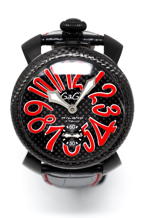 Image 3 of GaGà Milano - Manuale 48mm Carbon Fibre Red + FREE SHIPPING - 5016.08 - Men - 2011-present