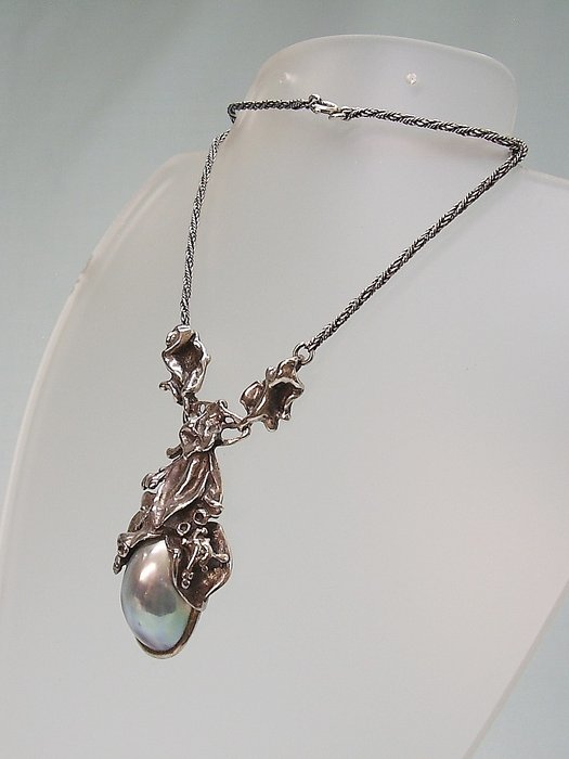 Image 3 of Goldschmiede-Arbeit mit Nautilus - 925 Silver - Necklace - 10.00 ct