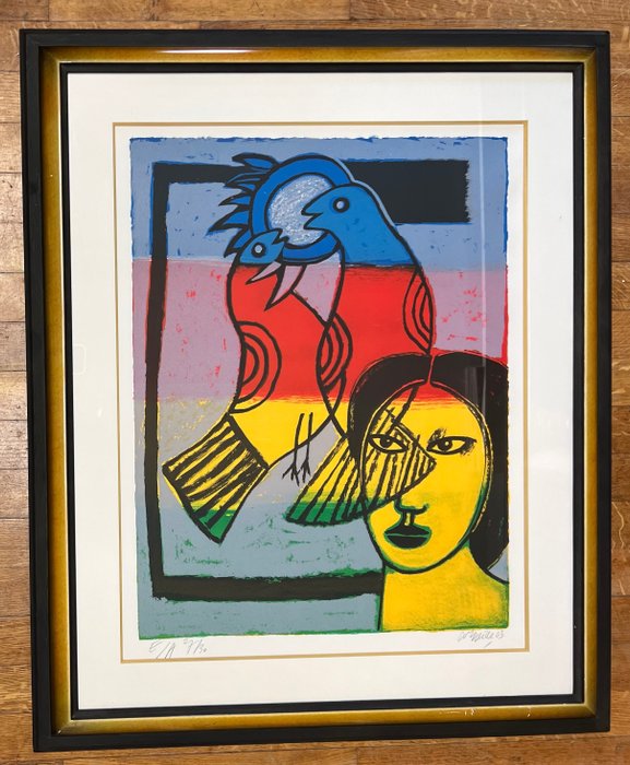 Image 2 of Corneille (1922-2010) - Oiseaux multicolores