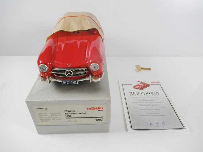 Image 2 of Märklin - 1092 - Mercedes 300 SL High Gloss Red, No. 1092 Museum model - 1990-1999 - Germany