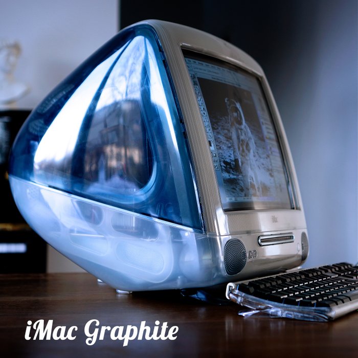 Apple Apple - iMac Graphite G3 400MHz DV – with Apple Keyboard & mouse" - Macintosh - Com caixa de substituição