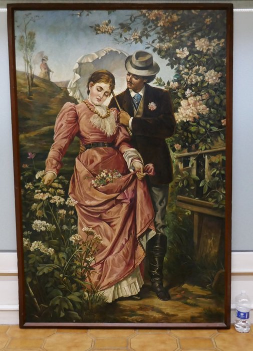 Image 2 of Manuel Cuyàs Agulló (XIX-XX) - Romantic Scene Of a Couple