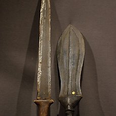 Knife (2) - Iron, Wood - Congo - Congo DRC 