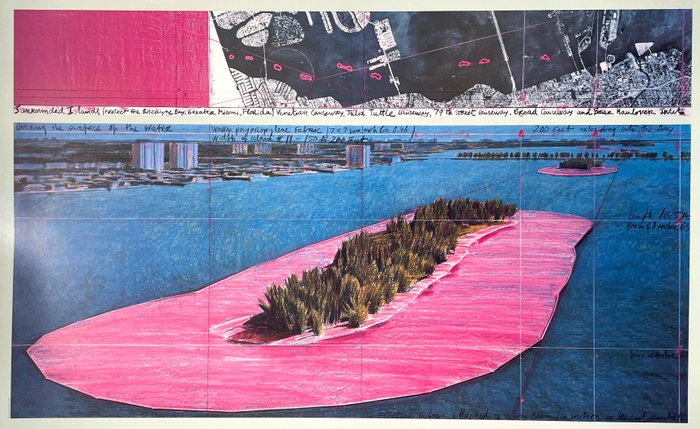 Christo (after) - Surrounded Islands (Miami) - Achenbach licensed print