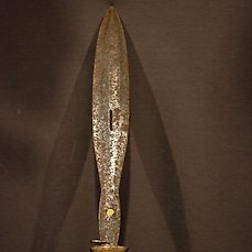 Knife - Copper, Iron, Wood - Tetela - Congo DRC 