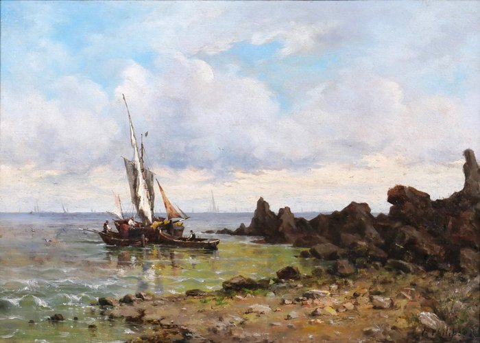 Preview of the first image of Victor Philipsen (1841-1907) - Boats.