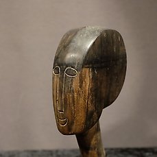 Head - Wood - Modigliani style - Makondé - Tanzania 