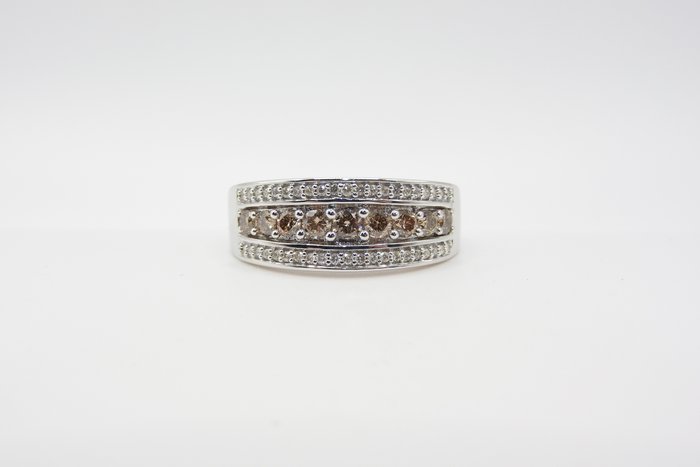 Preview of the first image of 14 kt. Gold, White gold - Ring - 0.34 ct Diamond - Diamonds.
