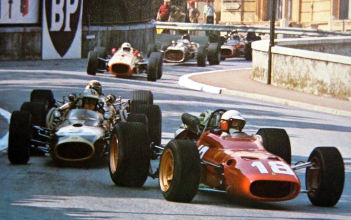 Image 3 of Poster/print - Ferrari 321-F1 #18 Lorenzo Bandini Monaco Grand Prix 1967 (Last Race)