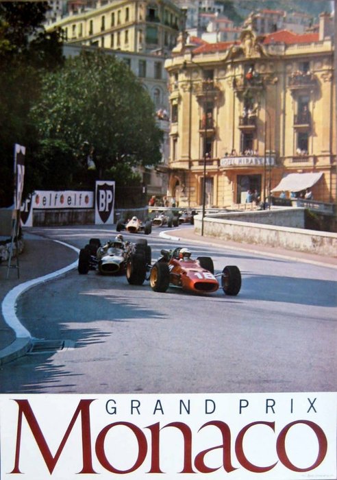 Preview of the first image of Poster/print - Ferrari 321-F1 #18 Lorenzo Bandini Monaco Grand Prix 1967 (Last Race).