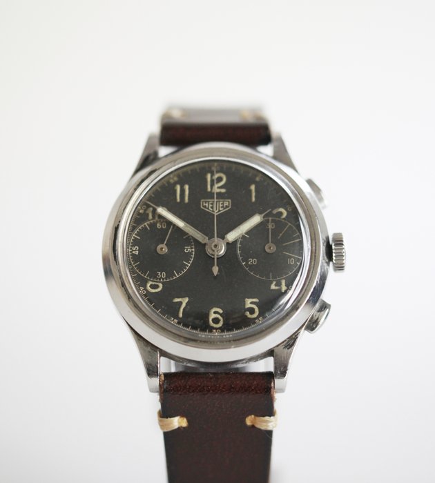 Image 2 of Heuer - Vintage pre-Carrera Chronograph Valjoux 22 - 55326 - Men - 1940