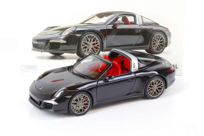 Schuco 1:18 - 模型跑车 - Porsche 911 Carrera 4 GTS Targa - 带开口的 HQ 压铸模型