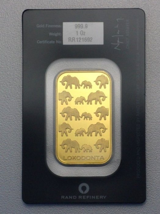 1 Troy Ounce - 金 - Rand Refiner - Elefanten